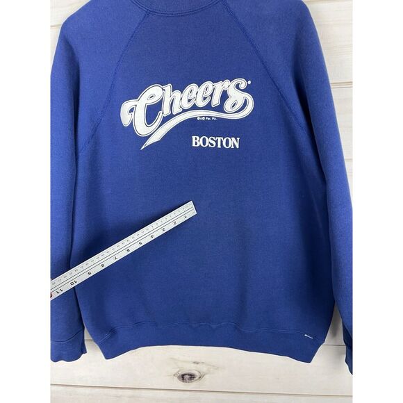 VTG Discus Athletic Sweatshirt Adult XL Blue Cheers Boston Crewneck 90s Pullover - Picture 3 of 9